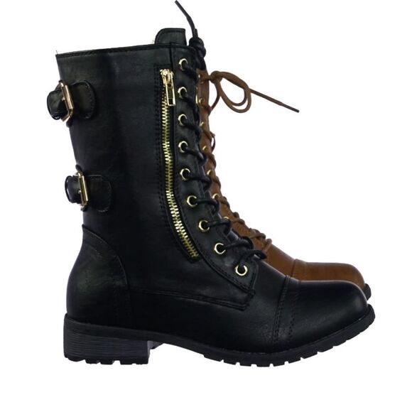 FOREVER LINK MILITARY LACE UP COMBAT BOOT-W-LUG  MATERIAL METAL HARDWARE TODDELE - Picture 9 of 16